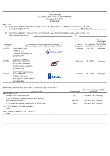 Thumbnail Sempra Quarterly Report 2021-q1
