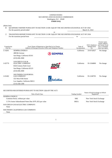 Thumbnail Sempra Quarterly Report 2022-q1