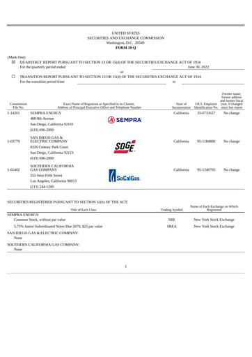 Thumbnail Sempra Quarterly Report 2022-q2