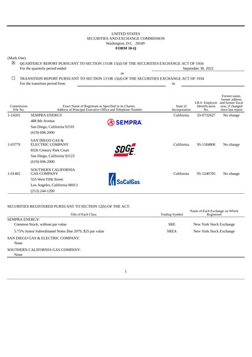 Thumbnail Sempra Quarterly Report 2022-q3