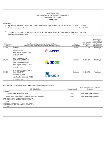Thumbnail Sempra Quarterly Report 2023-q2