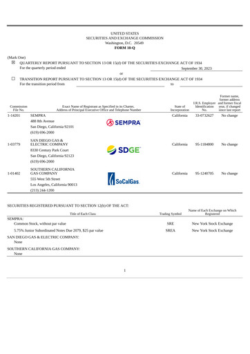 Thumbnail Sempra Quarterly Report 2023-q3