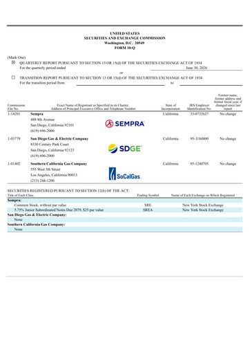 Thumbnail Sempra Quarterly Report 2026-q2