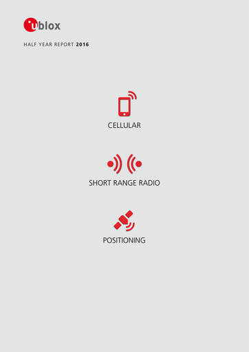 Thumbnail u-blox
 Half-year Report 2016-h1