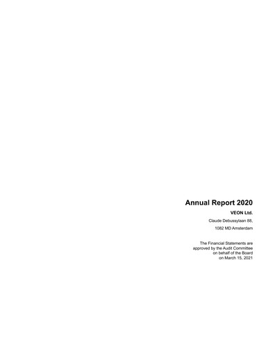 Thumbnail VEON Annual Report 2020