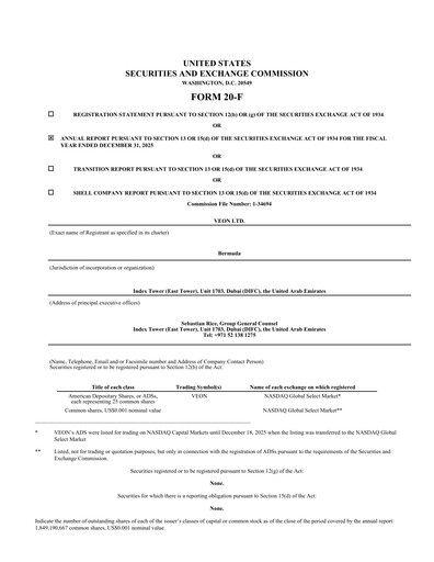 Thumbnail VEON Annual Report 2025