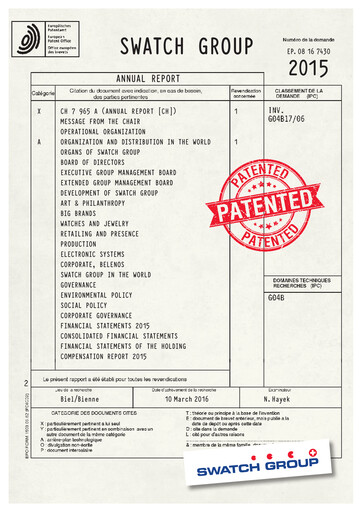 Thumbnail Swatch Annual Report 2015
