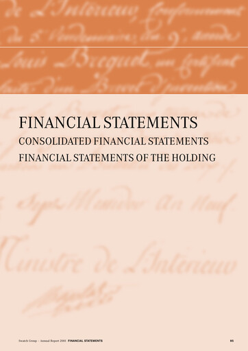 Thumbnail Swatch Financial Statement 2001