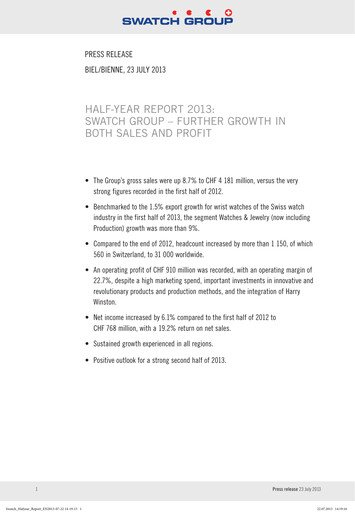 Thumbnail Swatch Half-year Report 2013-h1