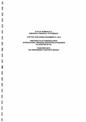 Thumbnail Romgaz Financial Statement 2013