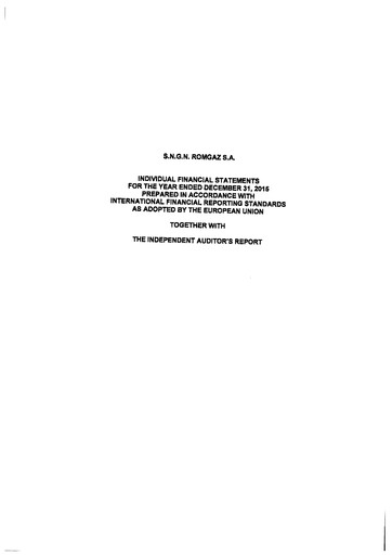 Thumbnail Romgaz Financial Statement 2015