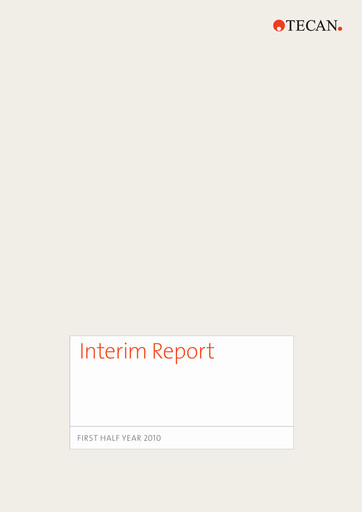 Thumbnail Tecan Half-year Report 2010-h1