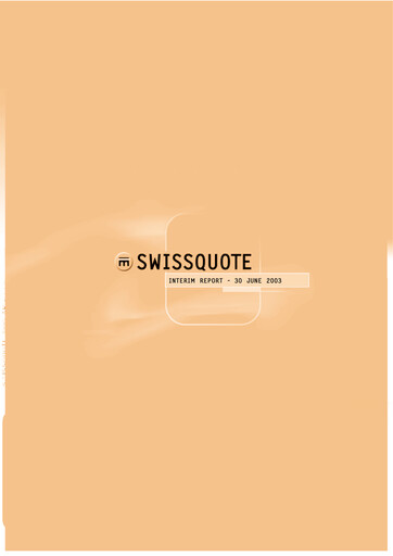Miniature Swissquote Rapport semestriel 2003-h1