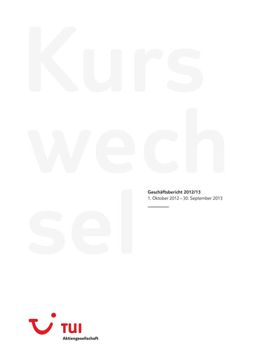 Miniature TUI Rapport annuel 2013
