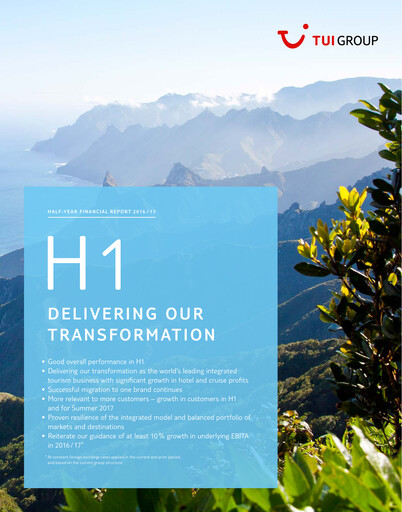 Thumbnail TUI Financial Report 2017-h1