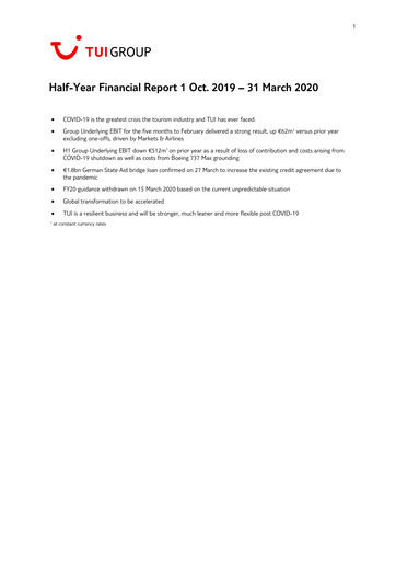 Thumbnail TUI Financial Report 2020-h1