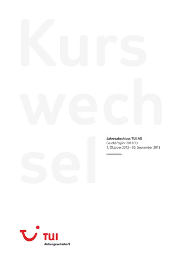 Thumbnail TUI Financial Statement 2013