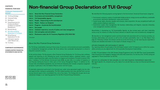 Thumbnail TUI Sustainability Report 2023