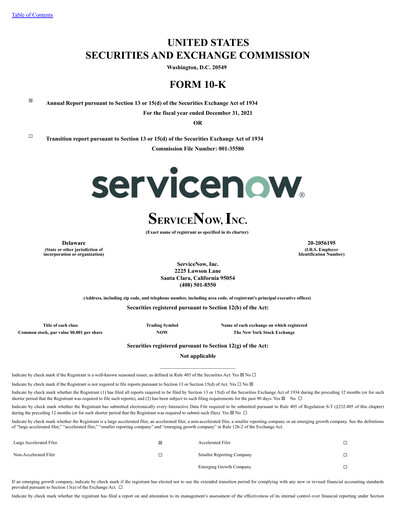 Thumbnail ServiceNow Annual Report 2021