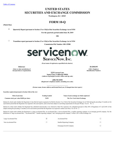 Thumbnail ServiceNow Quarterly Report 2019-q2