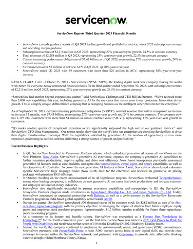 Vorschaubild ServiceNow Quartalsbericht 2023-q3