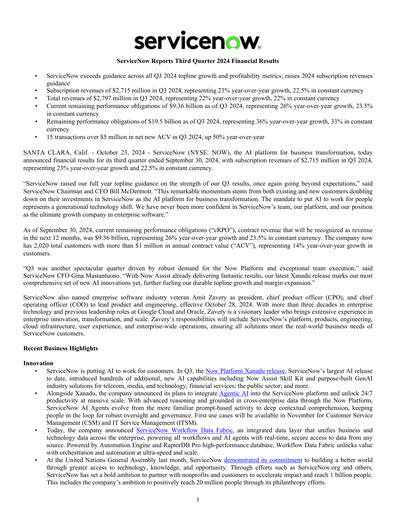 Vorschaubild ServiceNow Quartalsbericht 2024-q3