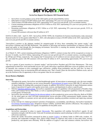 Vorschaubild ServiceNow Quartalsbericht 2025-q1