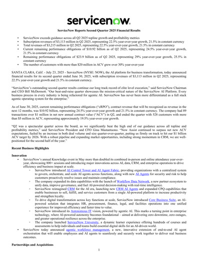 Vorschaubild ServiceNow Quartalsbericht 2025-q2