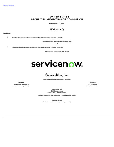 Thumbnail ServiceNow Quarterly Report 2026-q2