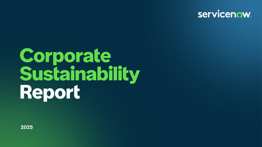 Thumbnail ServiceNow Sustainability Report 2025