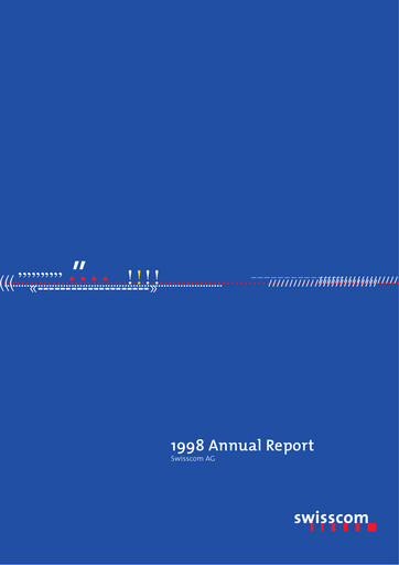 Thumbnail Swisscom Annual Report 1998