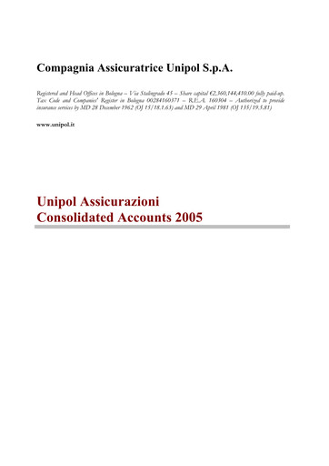 Thumbnail Unipol Assicurazioni Financial Statement 2005