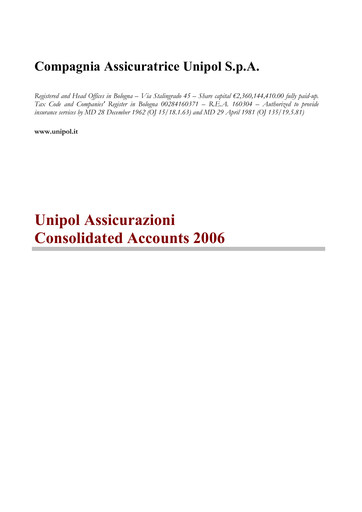 Thumbnail Unipol Assicurazioni Financial Statement 2006