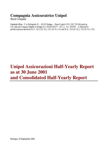 Thumbnail Unipol Assicurazioni Half-year Report 2001-h1