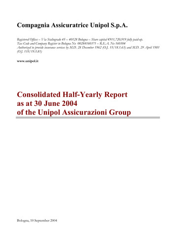 Thumbnail Unipol Assicurazioni Half-year Report 2004-h1