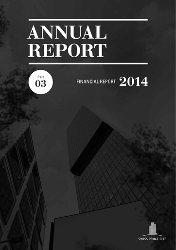 Thumbnail Swiss Prime Site Financial Statement 2014