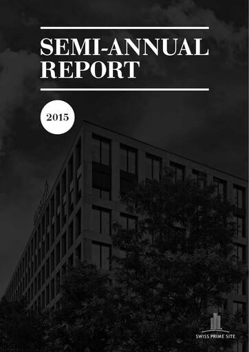 Thumbnail Swiss Prime Site Half-year Report 2015-h1