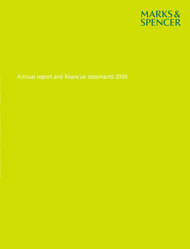 Thumbnail Marks & Spencer Annual Report 2000