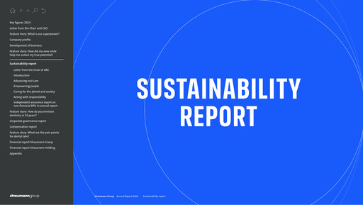 Thumbnail Straumann
 Sustainability Report 2024