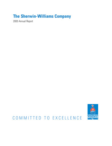 Thumbnail Sherwin-Williams Annual Report 2003
