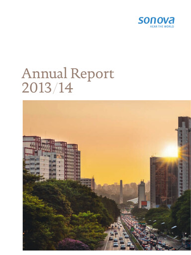 Thumbnail Sonova Annual Report 2013-2014