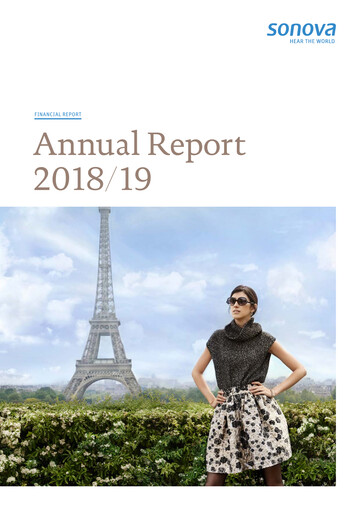 Thumbnail Sonova Annual Report 2018-2019