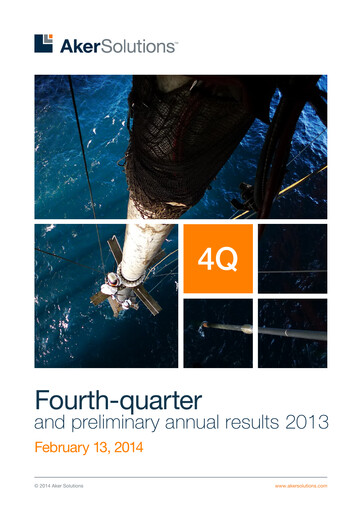Thumbnail Aker Solutions ASA  Quarterly Report 2013-q4