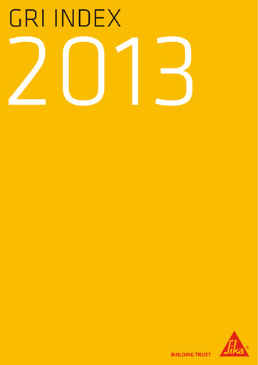 Thumbnail Sika Sustainability Report 2013