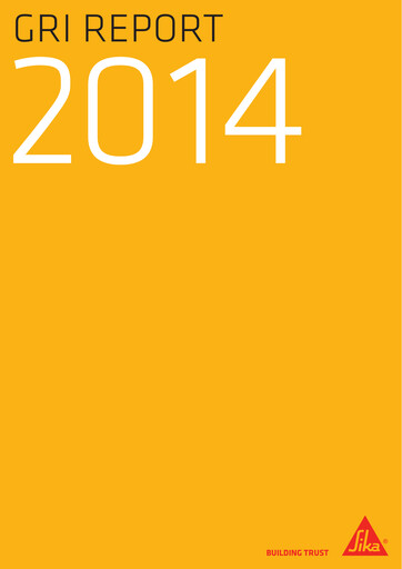 Thumbnail Sika Sustainability Report 2014