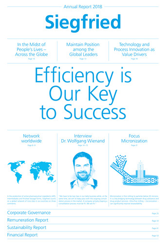 Thumbnail Siegfried Holding Annual Report 2018