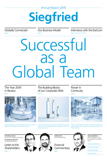 Thumbnail Siegfried Holding Annual Report 2019