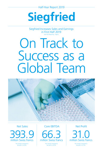 Thumbnail Siegfried Holding Half-year Report 2019-h1