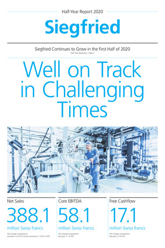 Thumbnail Siegfried Holding Half-year Report 2020-h1