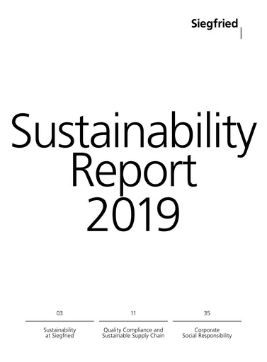 Thumbnail Siegfried Holding Sustainability Report 2019